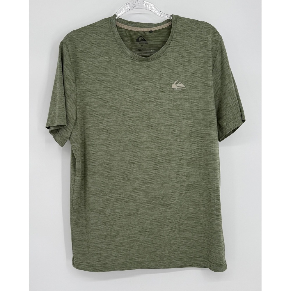 Quiksilver Mens DryFlight Active Tee Green Heathered Performance Shirt Sz M